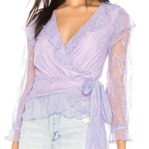 NWT MAJORELLE Mary Lilac Lace Top – Size S
